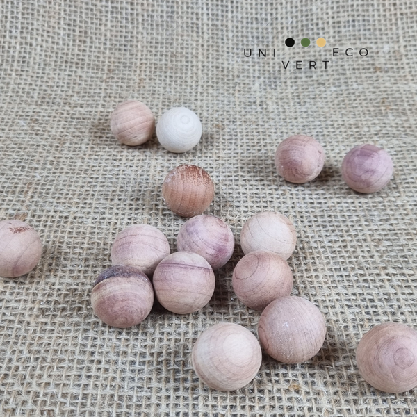 Bois de cèdre contre les mites - 24 anneaux anti-mites - Bois de cèdre  aromatique | bol